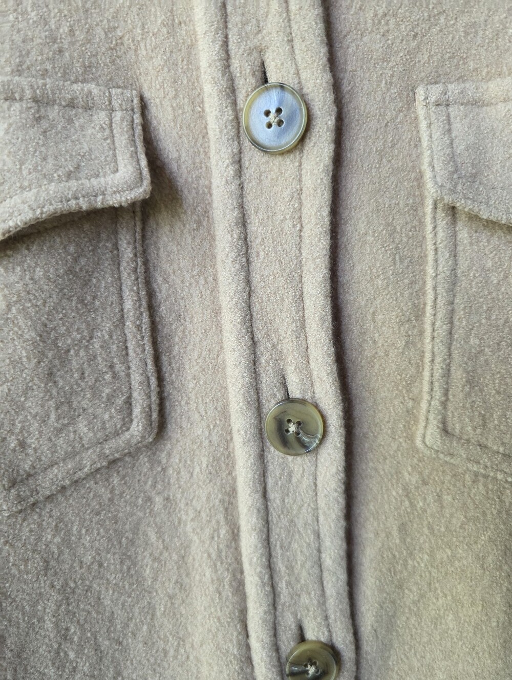 Wilfred Free The Ganna Shirt Jacket Shacket Merino Wool Cream Womens Small - Picture 4 of 9